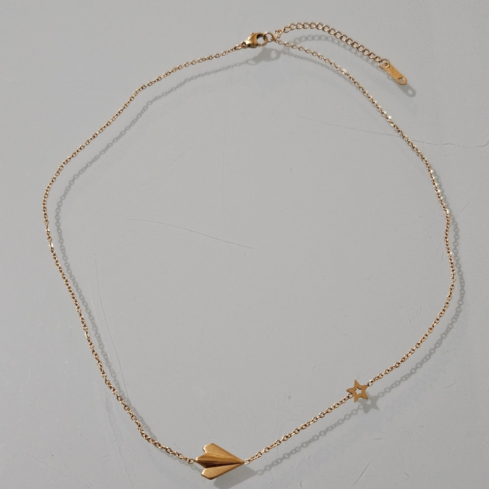 Paper Airplane Necklace - Picture 2 of 12